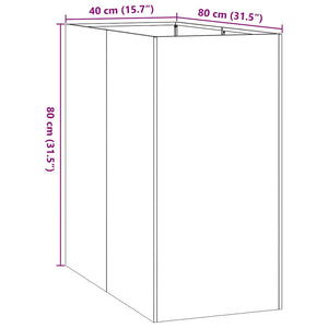 Schwarzer Pflanzkübel Stahl 40x80x80 cm