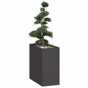 Schwarzer Pflanzkübel Stahl 40x80x80 cm