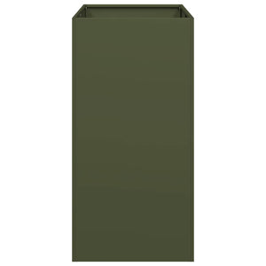 Olivgrünes Stahl Pflanzgefäß 40x80x80cm