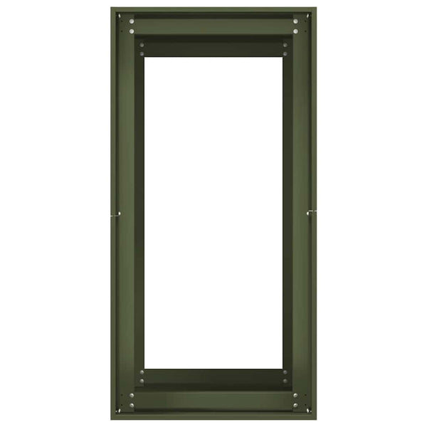 Olivgrünes Stahl Pflanzgefäß 40x80x80cm