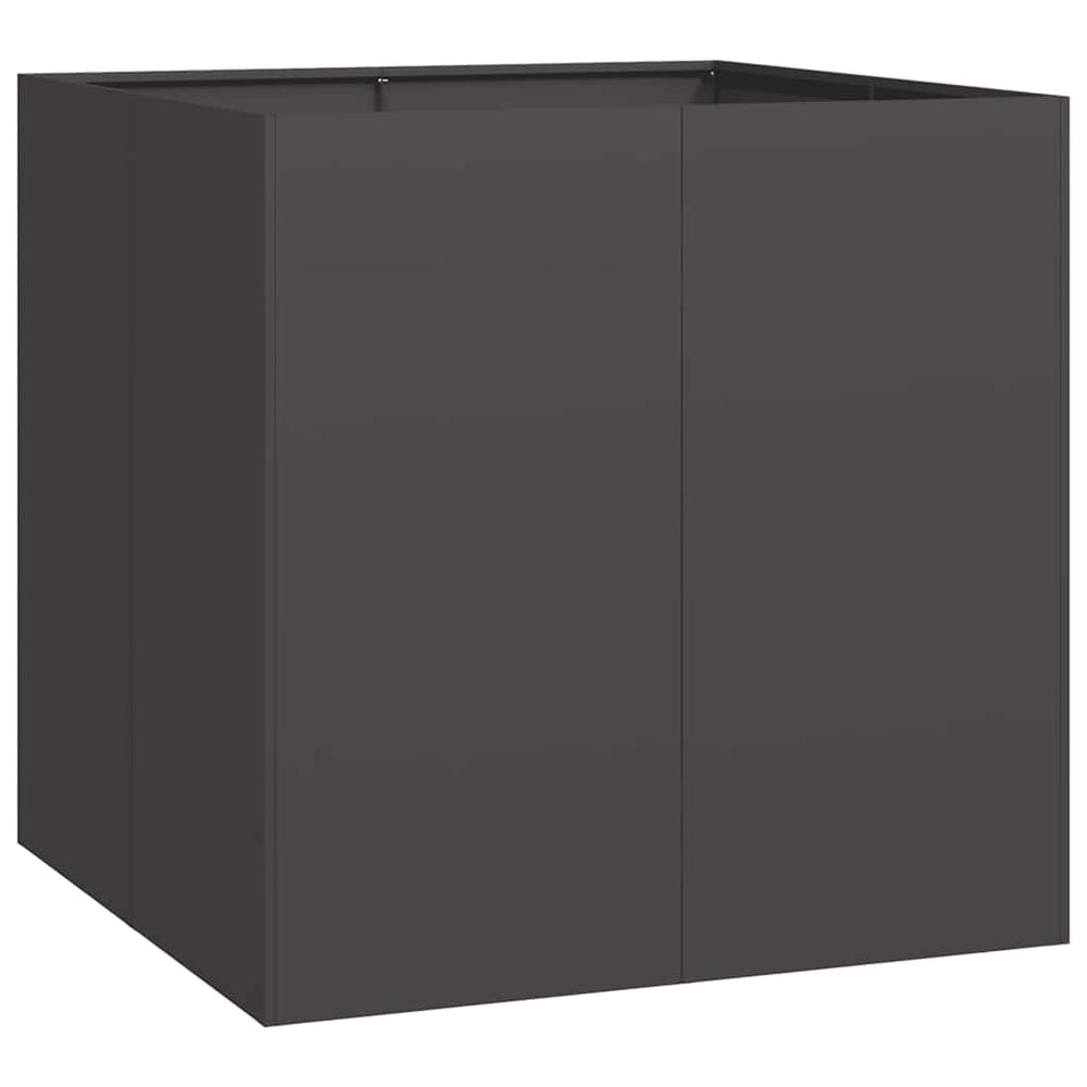 Schwarzer Pflanzkübel 80x80x80 cm Stahl