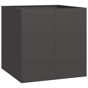 Schwarzer Pflanzkübel 80x80x80 cm Stahl