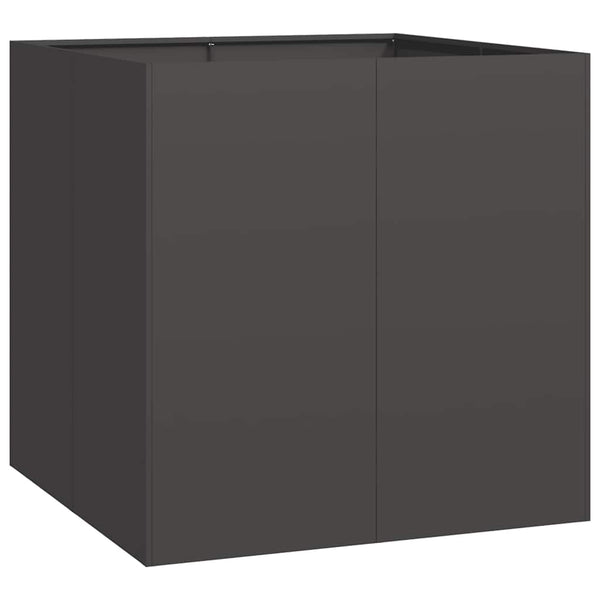 Schwarzer Pflanzkübel 80x80x80 cm Stahl