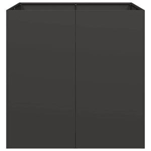 Schwarzer Pflanzkübel 80x80x80 cm Stahl