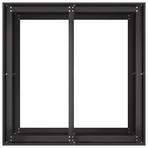 Schwarzer Pflanzkübel 80x80x80 cm Stahl