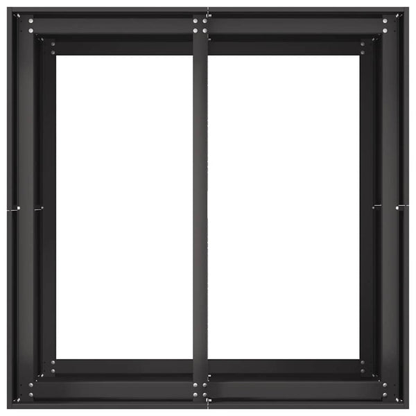 Schwarzer Pflanzkübel 80x80x80 cm Stahl
