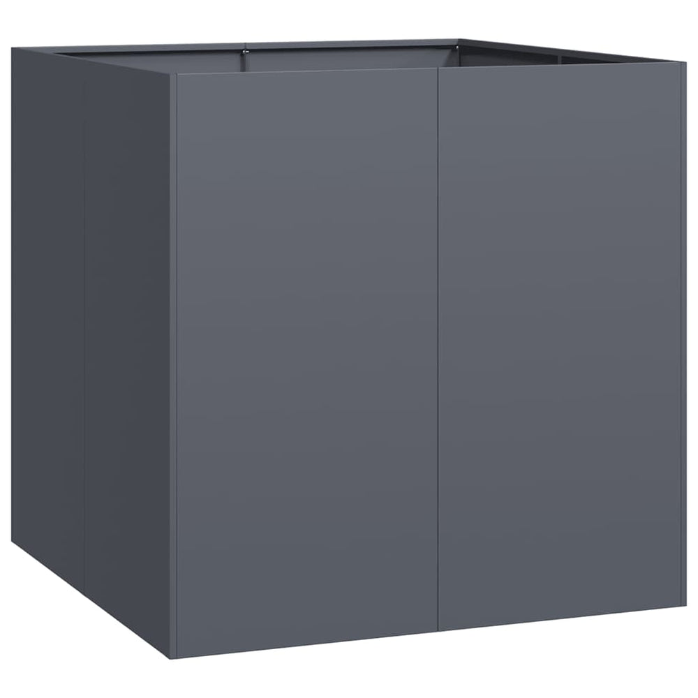 Anthrazit Pflanzgefäß 80x80x80 cm Stahl