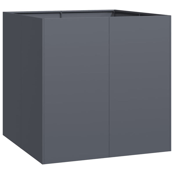 Anthrazit Pflanzgefäß 80x80x80 cm Stahl