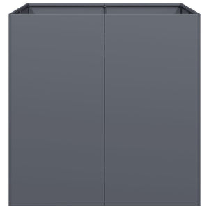 Anthrazit Pflanzgefäß 80x80x80 cm Stahl