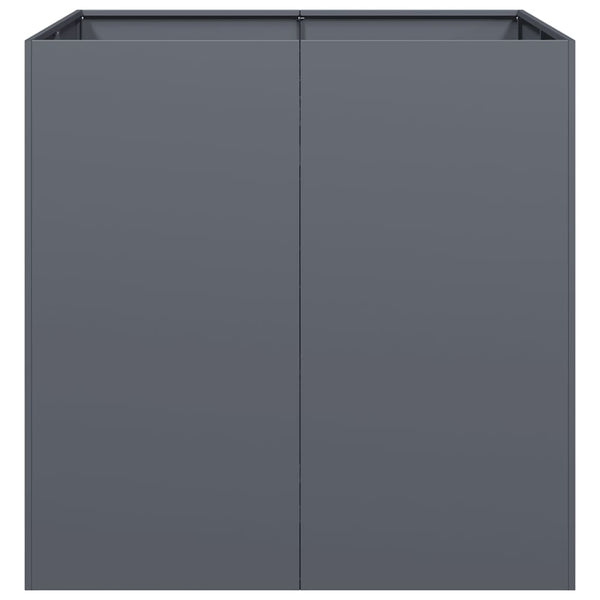 Anthrazit Pflanzgefäß 80x80x80 cm Stahl