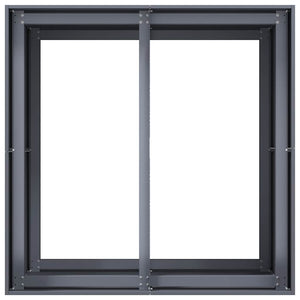 Anthrazit Pflanzgefäß 80x80x80 cm Stahl