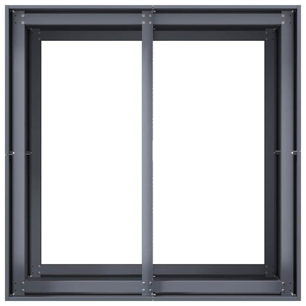 Anthrazit Pflanzgefäß 80x80x80 cm Stahl