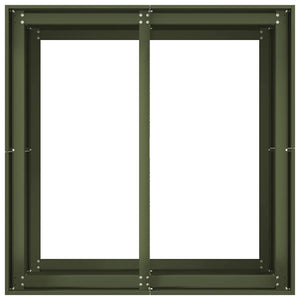 Olivgrünes Pflanzgefäß 80x80x80 cm