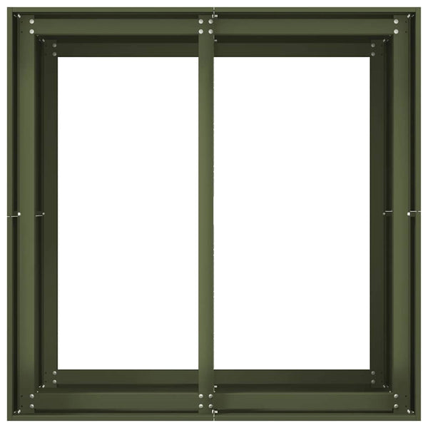 Olivgrünes Pflanzgefäß 80x80x80 cm