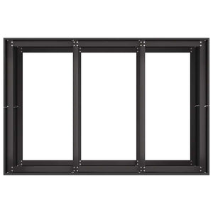 Schwarzer Pflanzkübel Stahl 120x80x80 cm