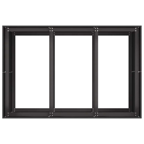 Schwarzer Pflanzkübel Stahl 120x80x80 cm