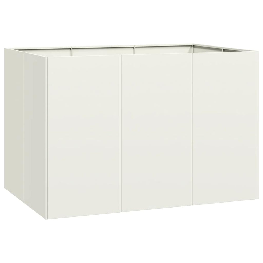 Weißes Pflanzgefäß 120x80x80 cm