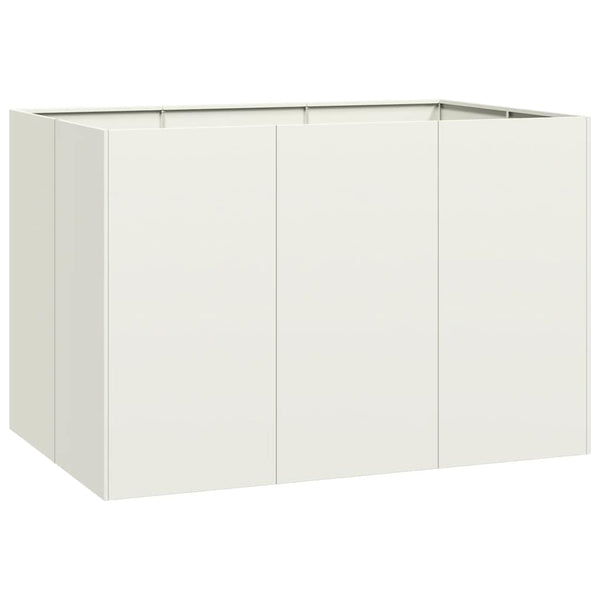 Weißes Pflanzgefäß 120x80x80 cm