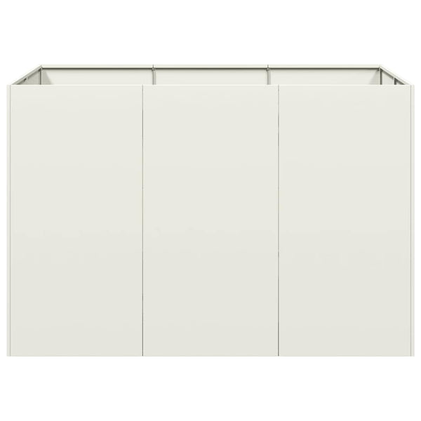 Weißes Pflanzgefäß 120x80x80 cm