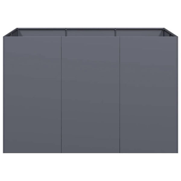 Anthrazit Pflanzgefäß Stahl 120x80x80 cm