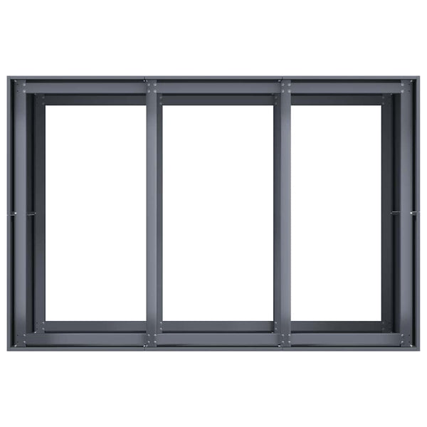 Anthrazit Pflanzgefäß Stahl 120x80x80 cm