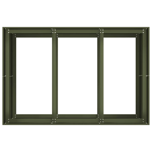 Olivgrünes Pflanzgefäß 120x80x80 cm