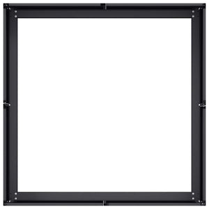 Schwarzer Pflanzkübel Stahl 80x80x30 cm