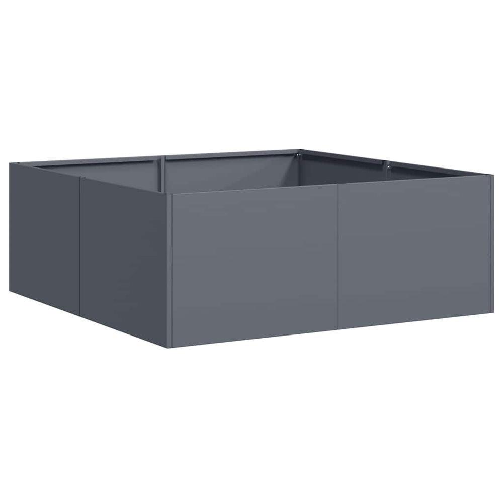 Anthrazit Pflanzkübel 80x80x30 cm Stahl