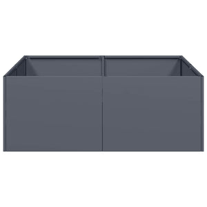 Anthrazit Pflanzkübel 80x80x30 cm Stahl