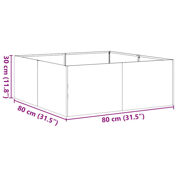 Rost Pflanzkübel 80x80x30 cm