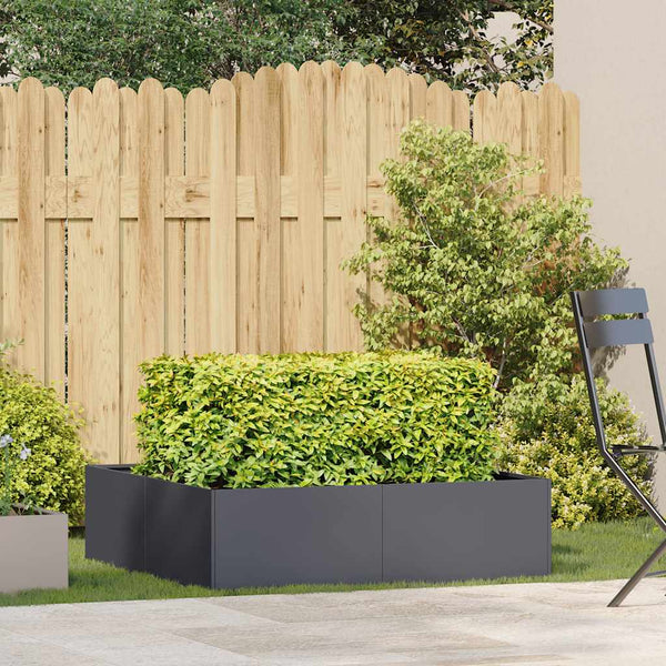vidaXL Jardinière anthracite 100x100x30 cm Acier