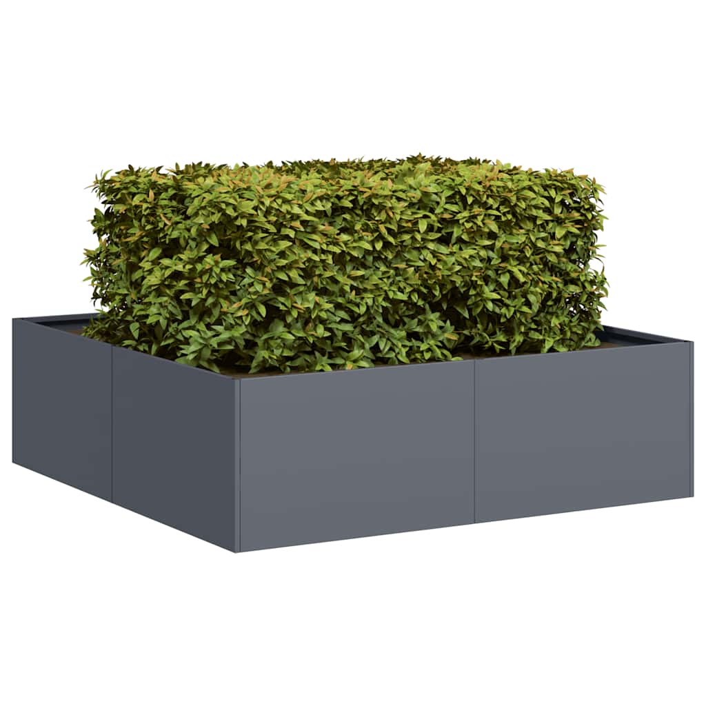 vidaXL Jardinière anthracite 100x100x30 cm Acier