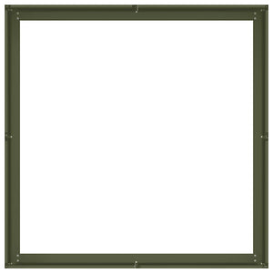 Olivgrüner Stahl Pflanzkübel 100x100x30 cm