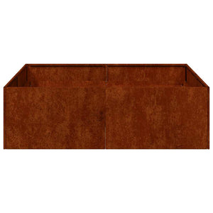 Rostiger Pflanzkübel 100x100x30 cm
