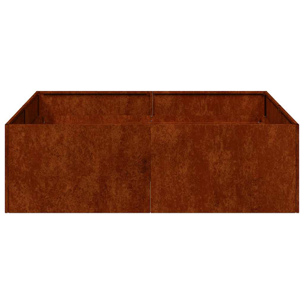 Rostiger Pflanzkübel 100x100x30 cm