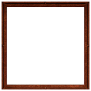 Rostiger Pflanzkübel 100x100x30 cm