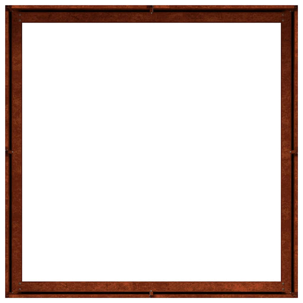 Rostiger Pflanzkübel 100x100x30 cm
