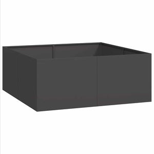 Schwarzer Stahl Pflanzkübel 100x100x40 cm