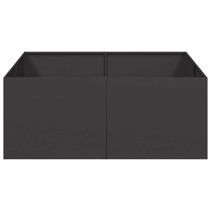 Schwarzer Stahl Pflanzkübel 100x100x40 cm