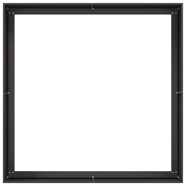 Schwarzer Stahl Pflanzkübel 100x100x40 cm