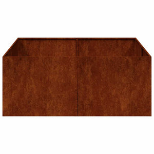 Rostiger Pflanzkübel 100x100x40 cm
