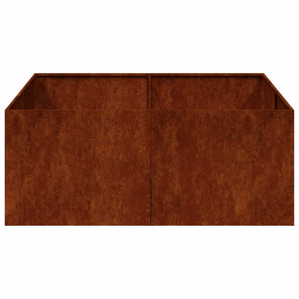 Rostiger Pflanzkübel 100x100x40 cm
