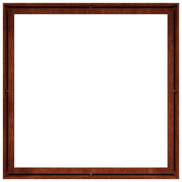 Rostiger Pflanzkübel 100x100x40 cm