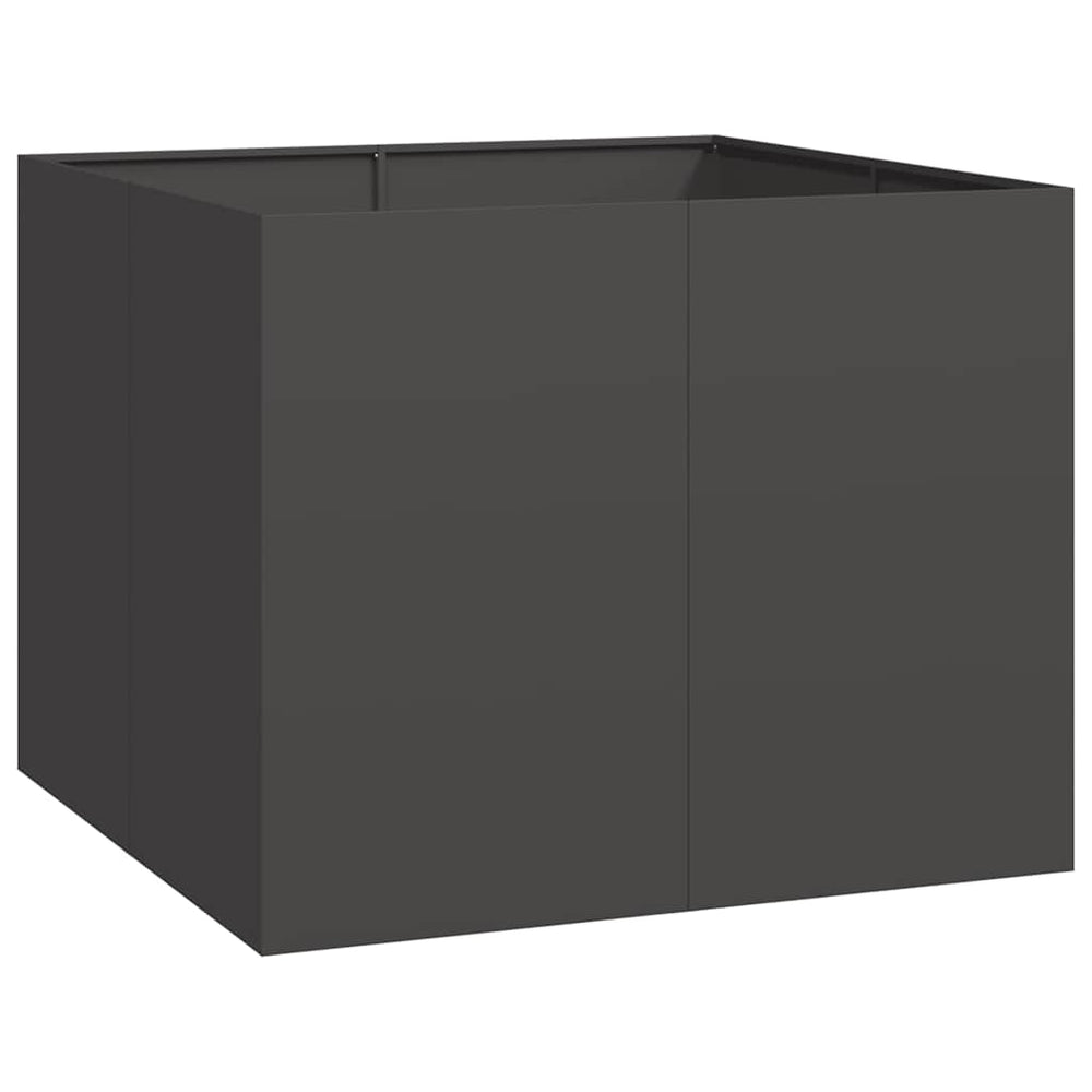 Schwarzer Pflanzkübel 100x100x80 cm Stahl