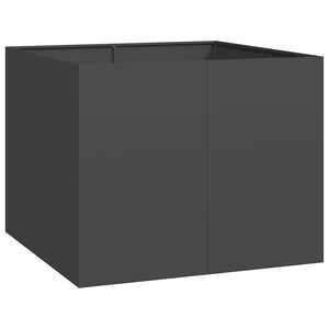 Schwarzer Pflanzkübel 100x100x80 cm Stahl