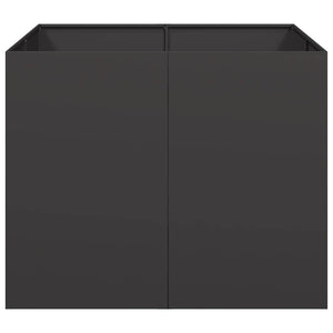 Schwarzer Pflanzkübel 100x100x80 cm Stahl