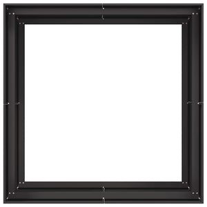 Schwarzer Pflanzkübel 100x100x80 cm Stahl