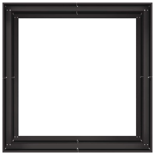 Schwarzer Pflanzkübel 100x100x80 cm Stahl