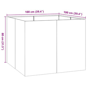 vidaXL Jardinière anthracite 100x100x80 cm Acier