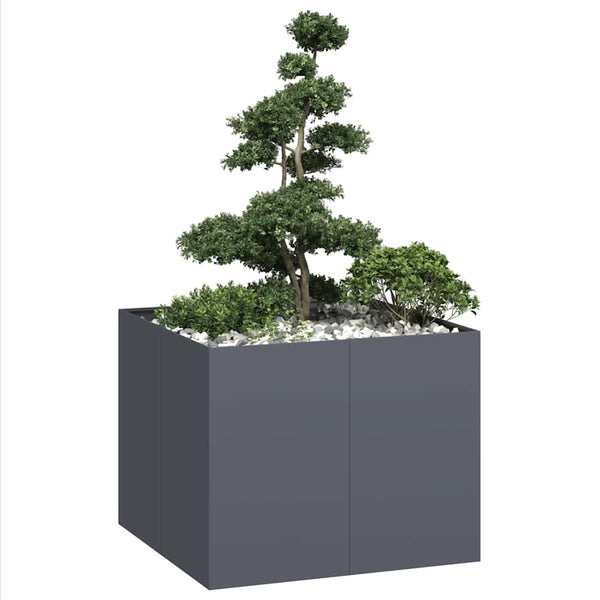 vidaXL Jardinière anthracite 100x100x80 cm Acier